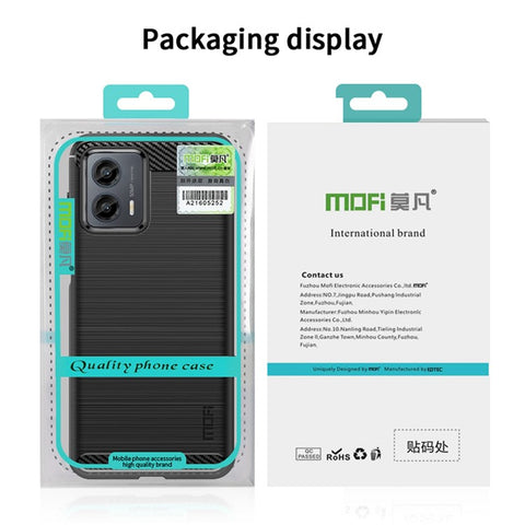 MOFI JK TPU Series-1 for Motorola Moto G 5G (2023) Shockproof Smartphone Case Carbon Fiber Brushed TPU Phone Back Cover