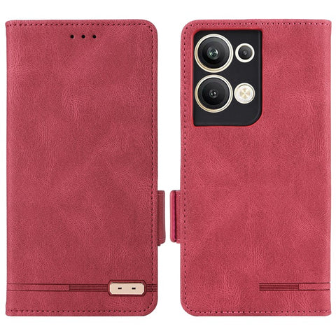 Bump Proof Phone Cover for Oppo Reno9 Pro+ 5G, Hardware Decor Dual Magnetic Clasp Wallet Stand PU Leather Phone Case