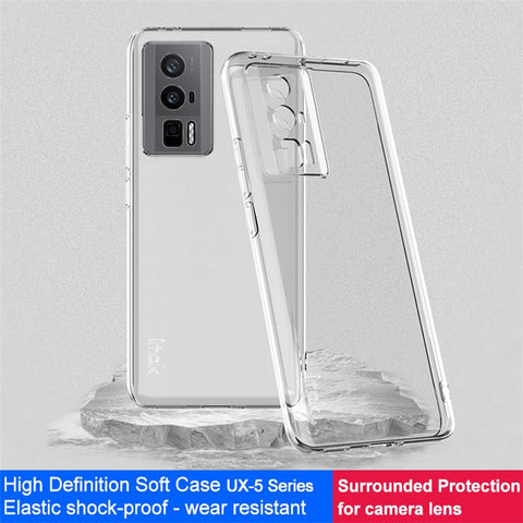 IMAK UX-5 Series for Xiaomi Poco F5 Pro 5G / Redmi K60 Pro 5G / K60 5G Anti-Yellowing Soft TPU Phone Case Shockproof Cell Phone Cover