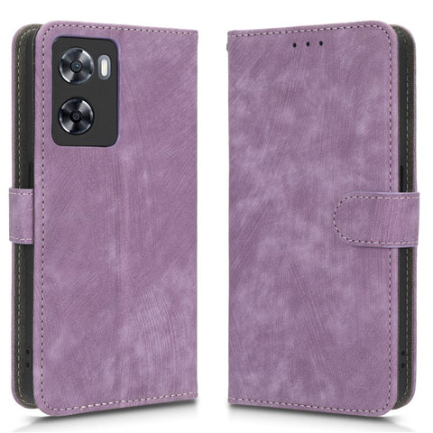 For Oppo A57 4G / A57s 4G / A57e 4G / A77 4G RFID Blocking PU Leather Anti-drop Phone Case Protective Magnetic Mobile Phone Cover with Wallet Stand