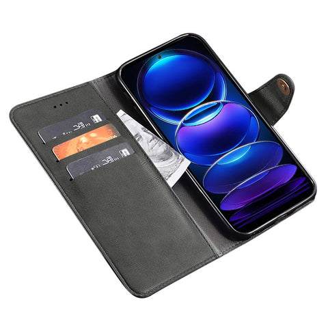 IDEWEI For Xiaomi Redmi K60E 5G Fine Texture TPU+PU Leather Phone Flip Wallet Case Stand Shockproof Cell Phone Cover