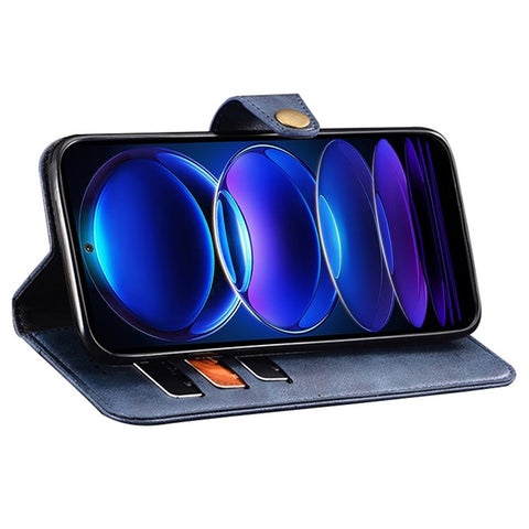 IDEWEI For Xiaomi Redmi K60E 5G Fine Texture TPU+PU Leather Phone Flip Wallet Case Stand Shockproof Cell Phone Cover