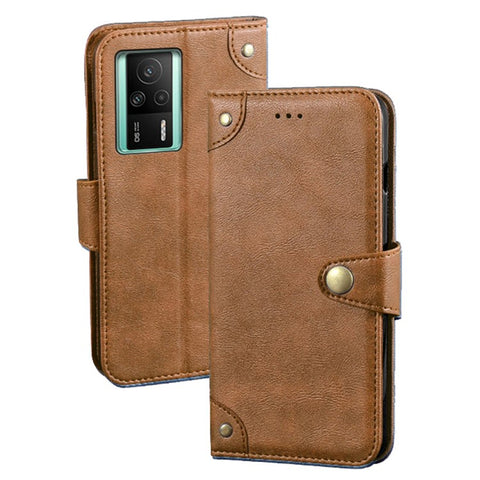 IDEWEI For Xiaomi Redmi K60E 5G Fine Texture TPU+PU Leather Phone Flip Wallet Case Stand Shockproof Cell Phone Cover