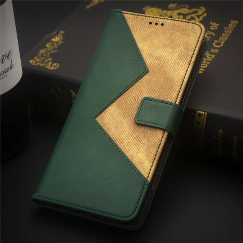 IDEWEI For Xiaomi Redmi K60E 5G Color Splicing PU Leather Magnetic Phone Case Card Holder Shockproof Phone Cover with Wrist Strap