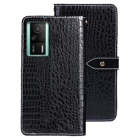 IDEWEI For Xiaomi Redmi K60E 5G Crocodile Texture PU Leather Phone Flip Wallet Case Foldable Stand Anti-scratch Magnetic Clasp Phone Cover