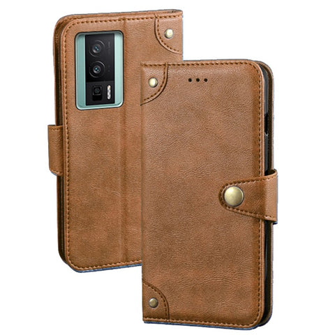 IDEWEI For Xiaomi Poco F5 Pro 5G / Redmi K60 Pro 5G / K60 5G Fine Texture TPU+PU Leather Wallet Phone Flip Case Anti-scratch Cell Phone Stand Cover