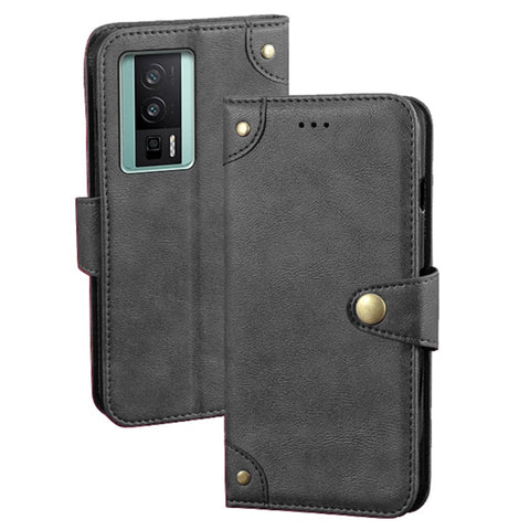 IDEWEI For Xiaomi Poco F5 Pro 5G / Redmi K60 Pro 5G / K60 5G Fine Texture TPU+PU Leather Wallet Phone Flip Case Anti-scratch Cell Phone Stand Cover