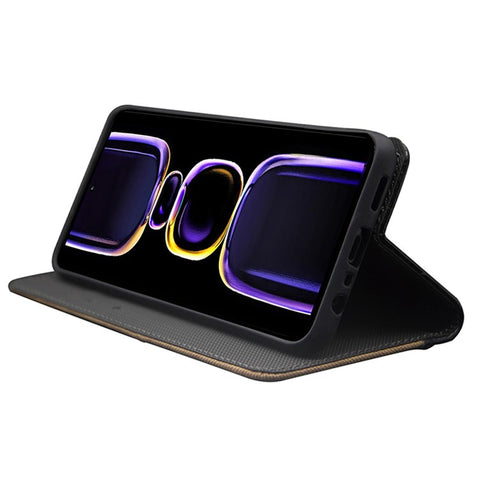 IDEWEI For Xiaomi Poco F5 Pro 5G / Redmi K60 Pro 5G / K60 5G Card Slots Color Splicing Leather Magnetic Phone Case with Wrist Strap