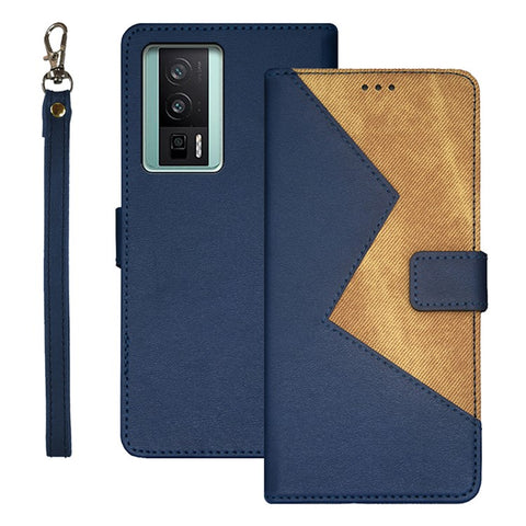 IDEWEI For Xiaomi Poco F5 Pro 5G / Redmi K60 Pro 5G / K60 5G Card Slots Color Splicing Leather Magnetic Phone Case with Wrist Strap