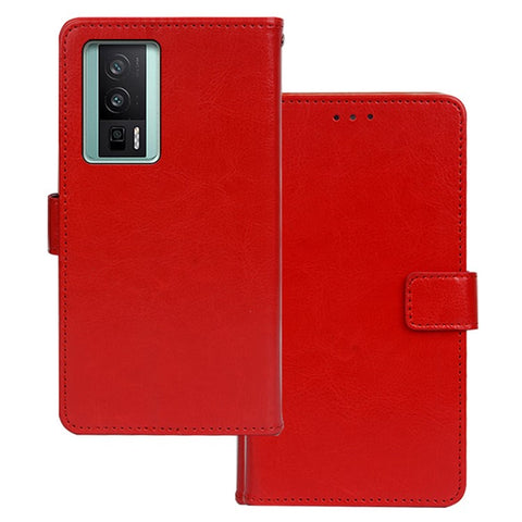 IDEWEI For Xiaomi Poco F5 Pro 5G / Redmi K60 Pro 5G / K60 5G Magnetic Closure Wallet Phone Case Crazy Horse Texture Stand PU Leather Flip Shell