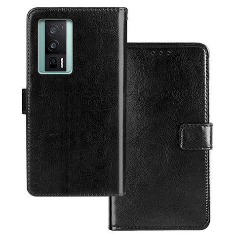 IDEWEI For Xiaomi Poco F5 Pro 5G / Redmi K60 Pro 5G / K60 5G Magnetic Closure Wallet Phone Case Crazy Horse Texture Stand PU Leather Flip Shell