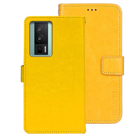 IDEWEI For Xiaomi Poco F5 Pro 5G / Redmi K60 Pro 5G / K60 5G Full Protection Phone Case PU Leather Stand Crazy Horse Texture Flip Phone Wallet Cover