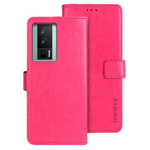 IDEWEI For Xiaomi Poco F5 Pro 5G / Redmi K60 Pro 5G / K60 5G Full Protection Phone Case PU Leather Stand Crazy Horse Texture Flip Phone Wallet Cover