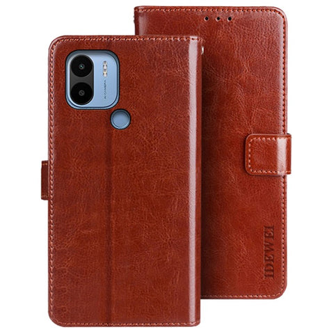 IDEWEI For Xiaomi Redmi A1+ 4G / A2+ 4G / Poco C50 4G PU Leather Phone Cover Stand Crazy Horse Texture Wallet Shell
