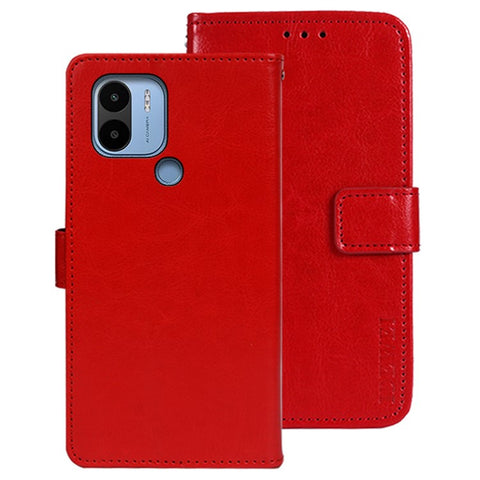 IDEWEI For Xiaomi Redmi A1+ 4G / A2+ 4G / Poco C50 4G PU Leather Phone Cover Stand Crazy Horse Texture Wallet Shell