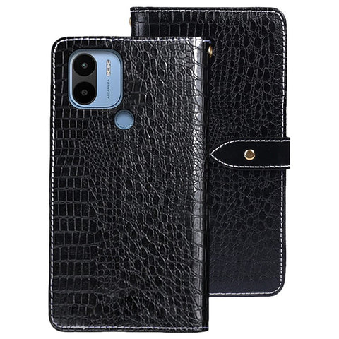 IDEWEI For Xiaomi Redmi A1+ 4G / A2+ 4G / Poco C50 4G Crocodile Texture PU Leather Wallet Case Magnetic Clasp Phone Cover