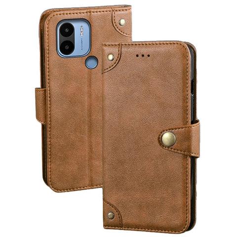 IDEWEI For Xiaomi Redmi A1+ 4G / A2+ 4G / Poco C50 4G Well-protected Fine Texture TPU+PU Leather Wallet Phone Flip Case Cell Phone Stand Cover