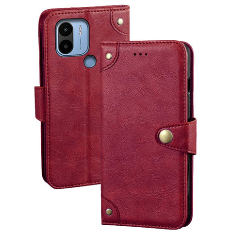 IDEWEI For Xiaomi Redmi A1+ 4G / A2+ 4G / Poco C50 4G Well-protected Fine Texture TPU+PU Leather Wallet Phone Flip Case Cell Phone Stand Cover