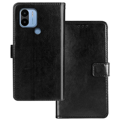 IDEWEI For Xiaomi Redmi A1+ 4G / A2+ 4G / Poco C50 4G Magnetic Closure Wallet Phone Case Crazy Horse Texture PU Leather Flip Shell
