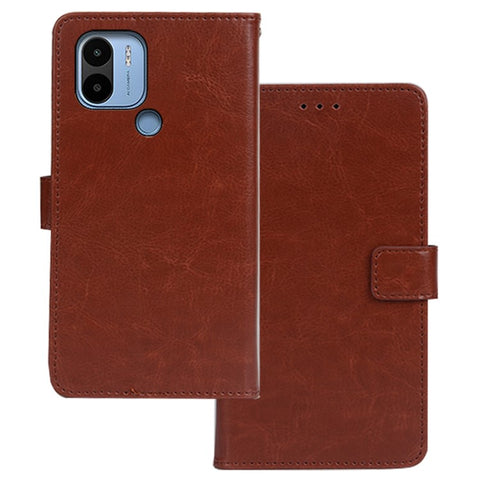 IDEWEI For Xiaomi Redmi A1+ 4G / A2+ 4G / Poco C50 4G Magnetic Closure Wallet Phone Case Crazy Horse Texture PU Leather Flip Shell