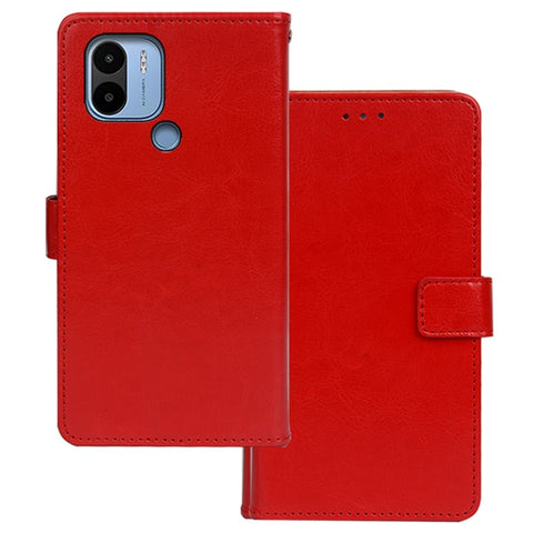 IDEWEI For Xiaomi Redmi A1+ 4G / A2+ 4G / Poco C50 4G Magnetic Closure Wallet Phone Case Crazy Horse Texture PU Leather Flip Shell