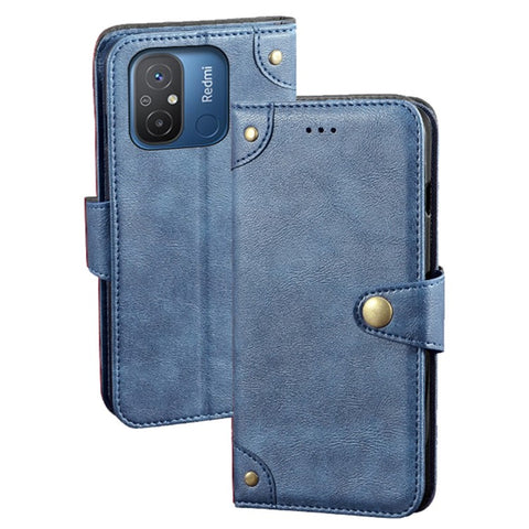 IDEWEI For Xiaomi Redmi 12C 4G Drop-proof Phone Case Fine Texture TPU+PU Leather Wallet Stand Anti-scratch Cell Phone Cover