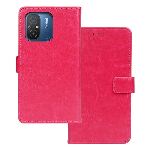 IDEWEI For Xiaomi Redmi 12C 4G Magnetic Closure Wallet Protective Phone Case Crazy Horse Texture Stand PU Leather Anti-scratch Flip Phone Cover