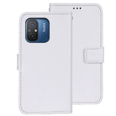 IDEWEI Flip Anti-drop Phone Cover For Xiaomi Redmi 12C 4G, Crazy Horse Texture PU Leather Flip Wallet Case with Stand