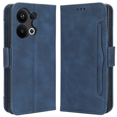 For Oppo Reno9 Pro+ 5G All-round Shockproof PU Leather Phone Case Multiple Card Slots Magnetic Flip Phone Cover Wallet Stand