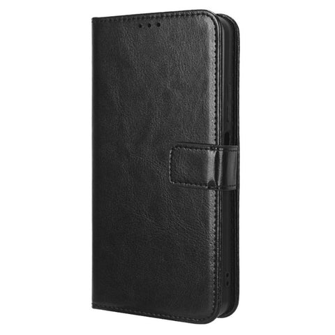 For Oppo Reno9 Pro+ 5G Crazy Horse Texture Magnetic Cell Phone Case Flip Wallet Stand Bump Proof PU Leather Phone Cover with Strap
