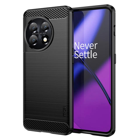 MOFI JK TPU Series-1 for OnePlus 11 5G Carbon Fiber Phone Case Drop Protection Brushed TPU Back Cover