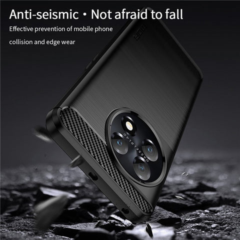 MOFI JK TPU Series-1 for OnePlus 11 5G Carbon Fiber Phone Case Drop Protection Brushed TPU Back Cover