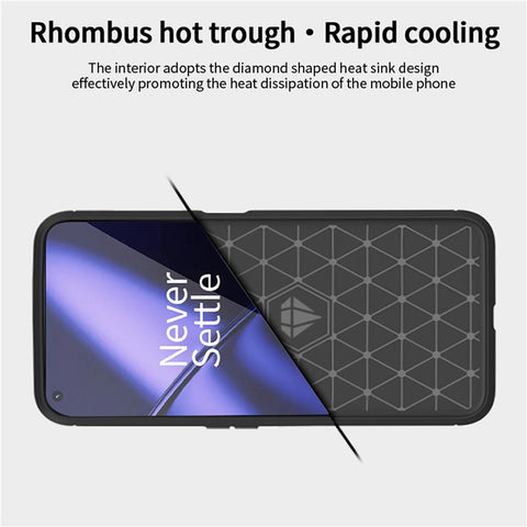 MOFI JK TPU Series-1 for OnePlus 11 5G Carbon Fiber Phone Case Drop Protection Brushed TPU Back Cover