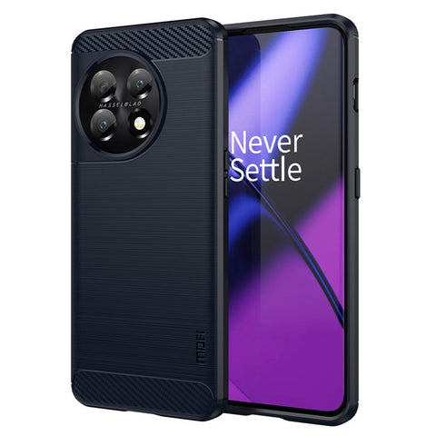 MOFI JK TPU Series-1 for OnePlus 11 5G Carbon Fiber Phone Case Drop Protection Brushed TPU Back Cover