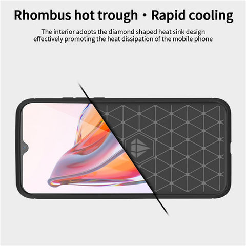 MOFI JK TPU Series-1 for Xiaomi Redmi 12C 4G Carbon Fiber Phone Case Shock-absorbing Brushed TPU Back Cover