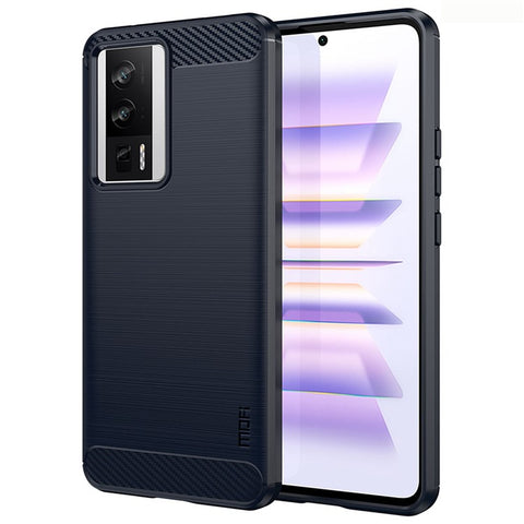 MOFI JK TPU Series-1 for Xiaomi Poco F5 Pro 5G / Redmi K60 Pro 5G / K60 5G Carbon Fiber Phone Case Anti-scratch Brushed TPU Back Cover