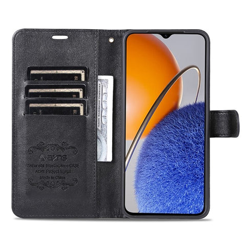AZNS Mobile Phone Cover for Huawei Enjoy 50z 4G / nova Y61 4G, PU Leather Anti-fall Phone Case with Wallet Stand