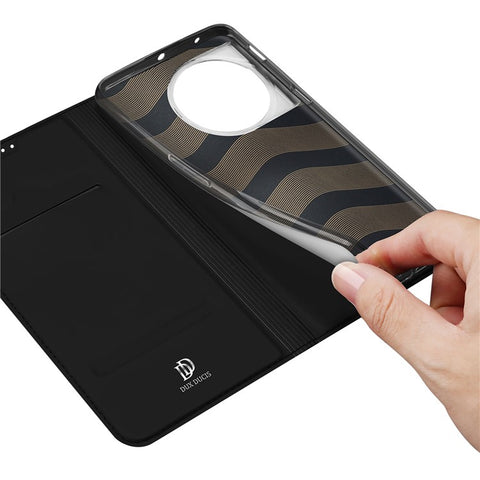 DUX DUCIS Skin Pro Series Shockproof Phone Case for OnePlus 11 5G, PU Leather Cell Phone Cover with Card Holder Stand