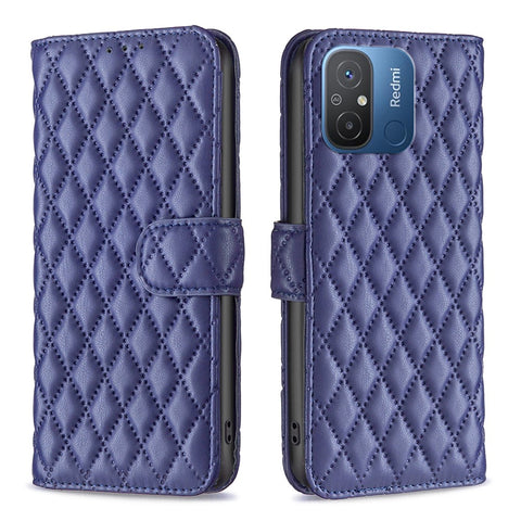 BINFEN COLOR BF Style-14 for Xiaomi Redmi 12C 4G Imprinted PU Leather Phone Wallet Case Stand Protection Cover