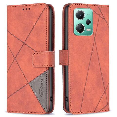 BINFEN COLOR for Xiaomi Poco X5 5G / Redmi Note 12 5G (Global) / (India) / (China) Wallet Case Magnetic Clasp Leather Phone Stand Cover