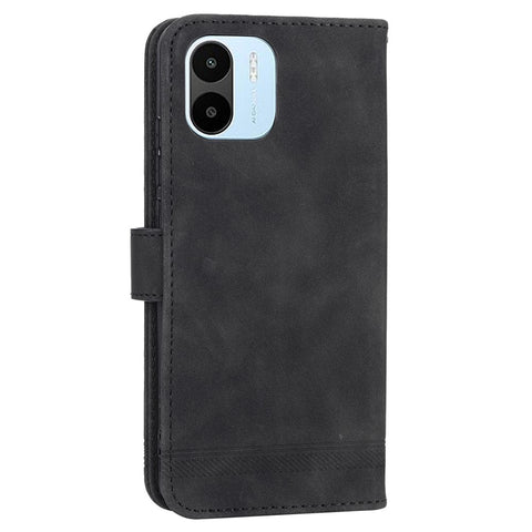 DIERFENG DF-03 Cell Phone Wallet Case for Xiaomi Redmi A1 4G / A2 4G, PU Leather Stand Phone Cover Lines Imprinted