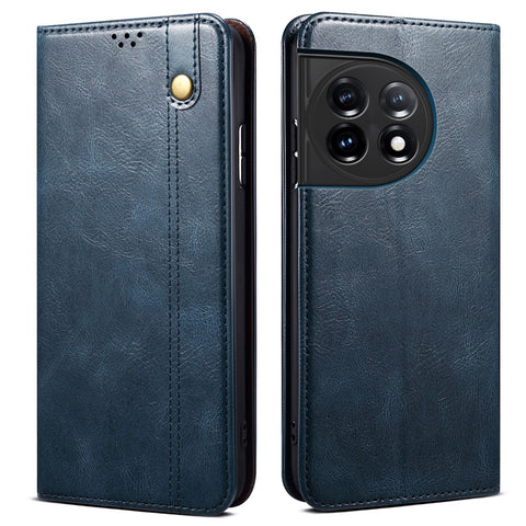 Phone Leather Case for OnePlus 11R 5G / Ace 2 5G , Waxy Crazy Horse Texture Stand Wallet Cell Phone Cover