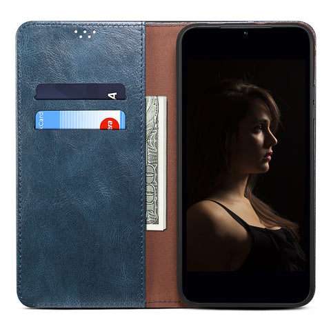 Phone Leather Case for OnePlus 11R 5G / Ace 2 5G , Waxy Crazy Horse Texture Stand Wallet Cell Phone Cover
