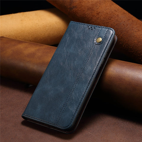 Phone Leather Case for OnePlus 11R 5G / Ace 2 5G , Waxy Crazy Horse Texture Stand Wallet Cell Phone Cover