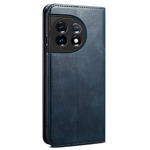 Phone Leather Case for OnePlus 11R 5G / Ace 2 5G , Waxy Crazy Horse Texture Stand Wallet Cell Phone Cover