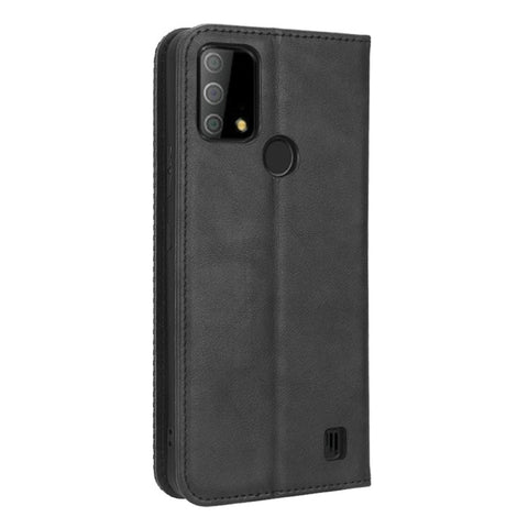 Magnetic Phone Cover for Vodafone Smart V22, Retro Texture Flip Leather Wallet Case Protective Phone Cover