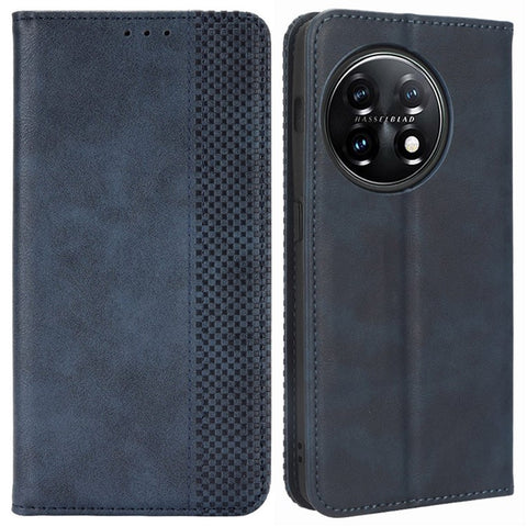 Magnetic Phone Cover for Vodafone Smart V22, Retro Texture Flip Leather Wallet Case Protective Phone Cover