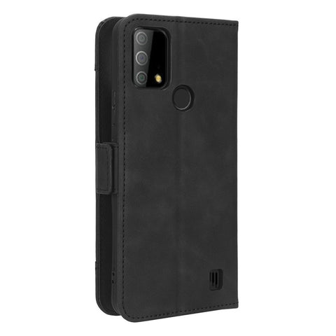 For Vodafone Smart V22 Anti-scratch Phone Cover PU Leather Multiple Card Slots Stand Wallet Protective Phone Case
