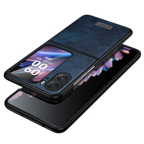 SULADA For Oppo Find N2 Flip 5G PU Leather Coated TPU + PC Anti-fall Phone Case Scratch-resistant Protective Cover