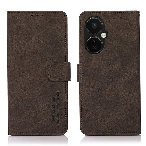 KHAZNEH Anti-fall Phone Cover for OnePlus Nord CE 3 Lite 5G / Nord N30 5G , Textured Magnetic Flip Leather Phone Case with Stand Wallet